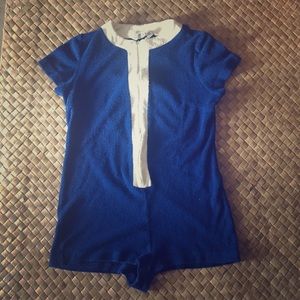 Vintage Catalina terry cloth romper M